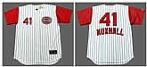 Reds 41 Joe Nuxhall White 1960 Throwback Jersey,baseball caps,new era cap wholesale,wholesale hats